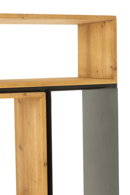 Vakkenkast Tina Zwart/Naturel