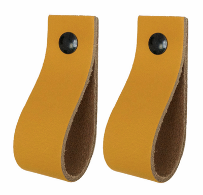 Leren handgrepen set van 2 - maat L