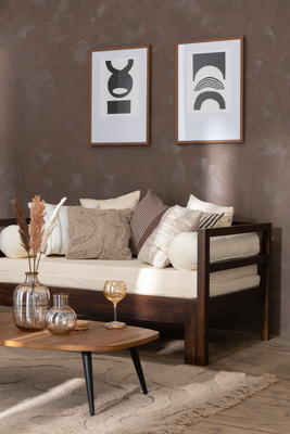 Slaapbank Carry Donkerbruin/Beige