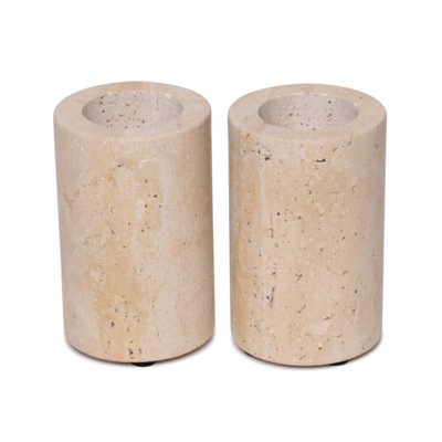 Waxinelichthouder Travertine