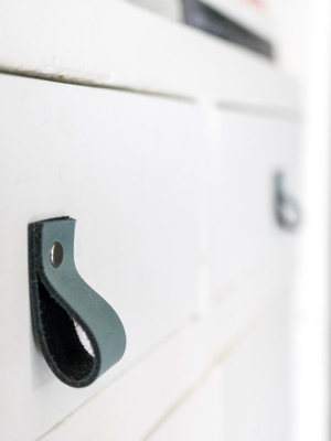 Leren handgrepen 'de lus' maat S | set van 2 - incl. 4 schroefjes