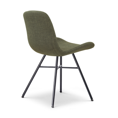 Eetkamerstoel Noa-Fé gestoffeerd - zwart onderstel