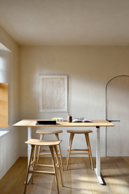 Ethnicraft - Osso barkruk 80 - eiken/zwart eiken