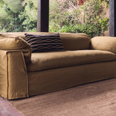 HKliving bank Nomad Linnen 3-zits