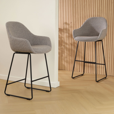 Barkruk Nino-Mae zwart onderstel - 65 cm