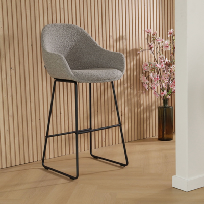 Barkruk Nino-Mae zwart onderstel - 65 cm