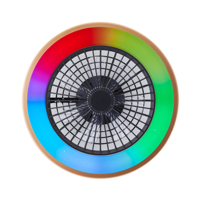 Plafondventilator Slimline – RGB licht – zwart/goud