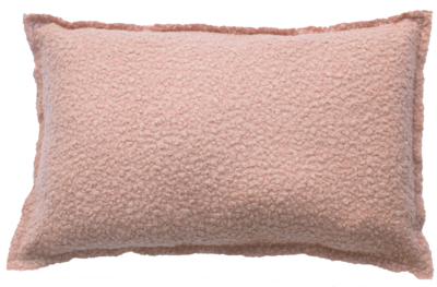 Kussen bouclé oud roze