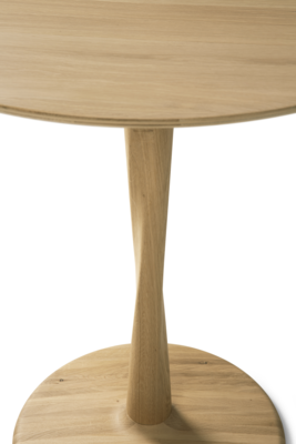 Ethnicraft - Torsion eettafel - eiken/eiken zwart - hoogte: laag 69cm