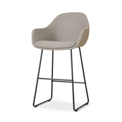 Barkruk Nino-Mae zwart onderstel - 65 cm