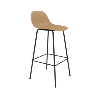 Muuto barkruk met rugleuning Fiber Bar Stool Tube Base