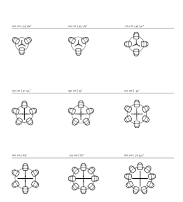 Studio HENK tafel Butterfly Rond QuadpodXL - zwart frame, HPL Fenix nero ingo