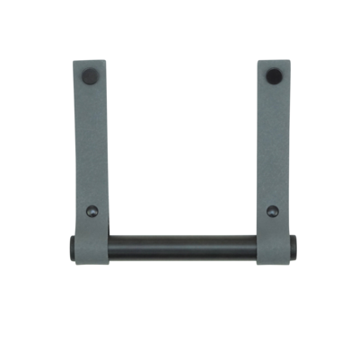 Leren toiletrolhouder (roldrager: zwart metaal)