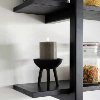 kandelaar Luro rough black