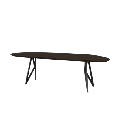 Studio HENK tafel Butterfly Blob - zwart frame, gerookte beits