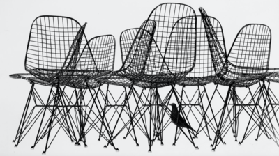 Vitra draadstoel Eames Wire Chair DKR