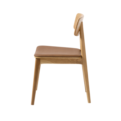 Eetkamerstoel Lana hout met kunstleer