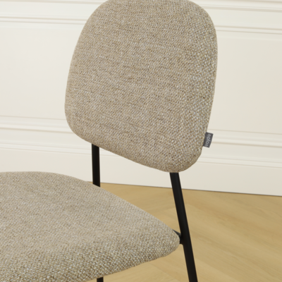 Eetkamerstoel Jasmijn - zwart onderstel