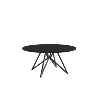 Studio HENK tafel Butterfly Rond QuadpodXL - zwart frame, HPL Fenix nero ingo
