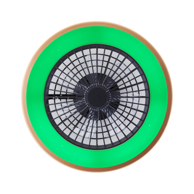 Plafondventilator Slimline – RGB licht – zwart/goud