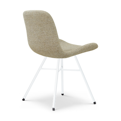 Eetkamerstoel Noa-Fé gestoffeerd - wit onderstel