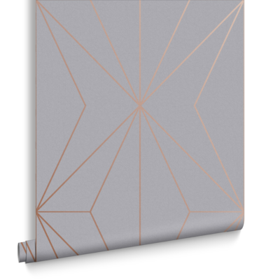 Graham &amp; Brown  vliesbehang  Harmony Grey Rosegold