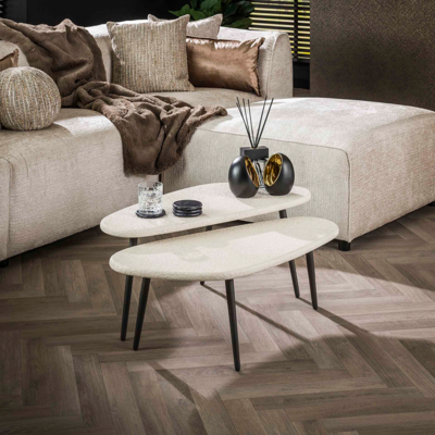 Salontafel Steengoed Triangle -set van 2