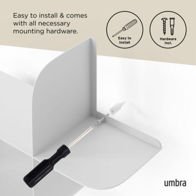 Umbra wandplank Montage metaal