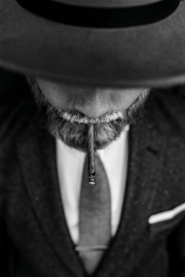 Foto op plexiglas Man met Hoed