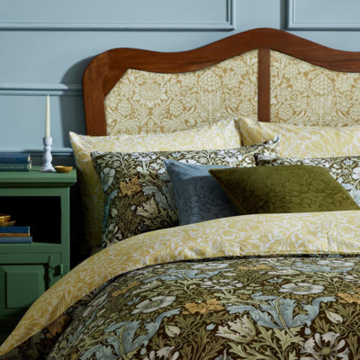 bedtextiel william morris at home compton olive green