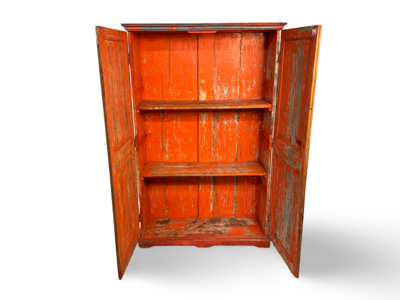 Kast 2 deur rood/oranje/blauw uniek