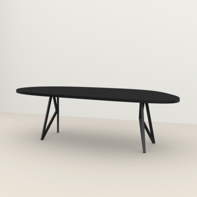 Studio HENK tafel Butterfly Blob - zwart frame, HPL Fenix nero ingo