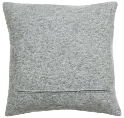 Kussen wol vlakjes lichtgrijs vierkant