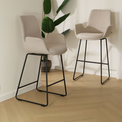 Barkruk Nino-Eef zwart onderstel