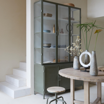 New Routz vitrinekast Detroit Olive Green