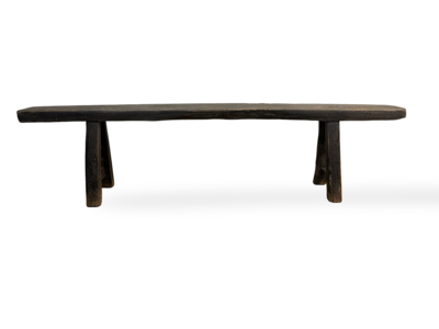 Houten bank zwart unieke