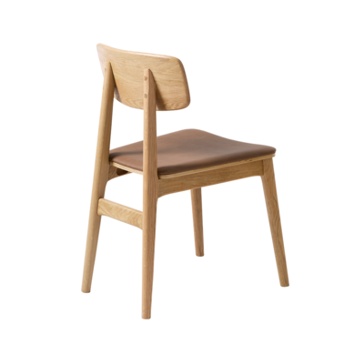 Eetkamerstoel Lana hout met kunstleer