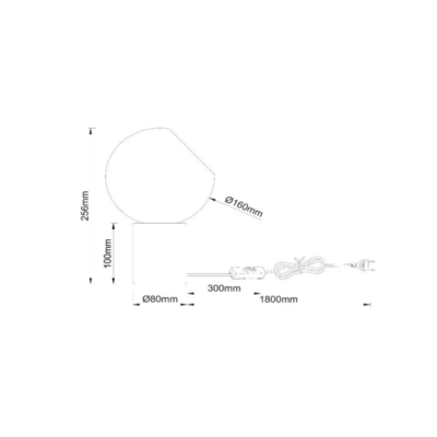 Tafellamp Davin – Opaal