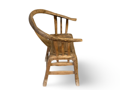 Stoel Hunan naturel uniek - set van 2