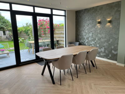 Firma Hout &amp; Staal Eettafel Deens ovaal | xy recht | deer brown