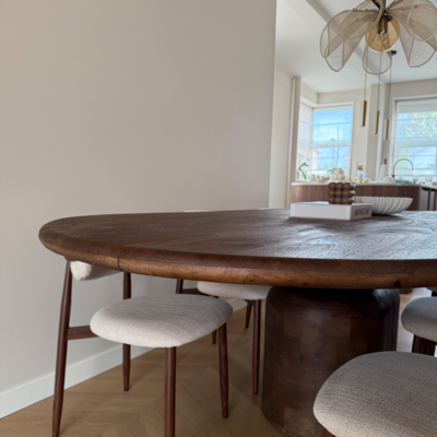 Eettafel Lissabon ovaal kolompoot 240cm