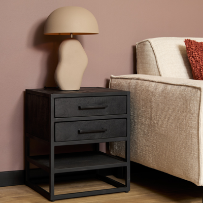 Nachtkastje Rijn zwart