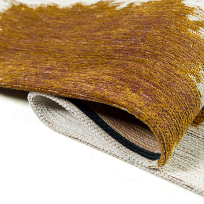 Paintball bruin structuurpatroon hedendaags abstract vloerkleed