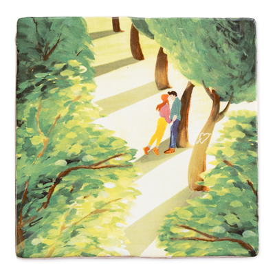 StoryTiles wandtegel Het begon met 'n kus