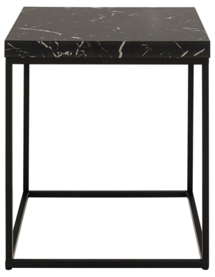Jolyn Salontafel - 40 x 40cm - Zwart Marmer Look