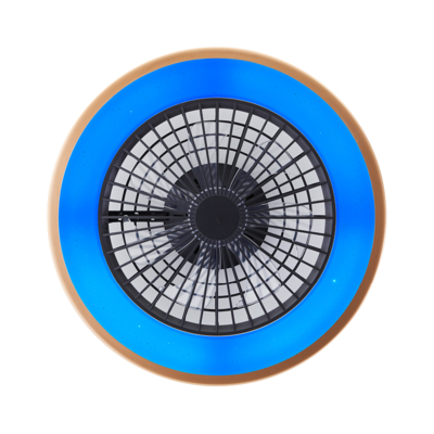 Plafondventilator Slimline – RGB licht – zwart/goud