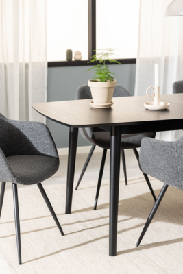 Kristiansand Eetkamertafel - 180 x 90 cm - Zwart