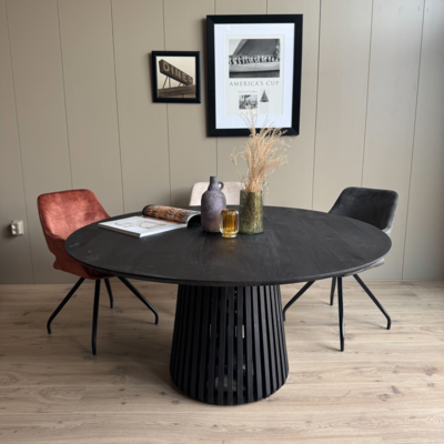 Eettafel Sevilla 130cm zwart