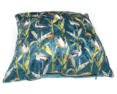 Kussen velvet kraanvogel