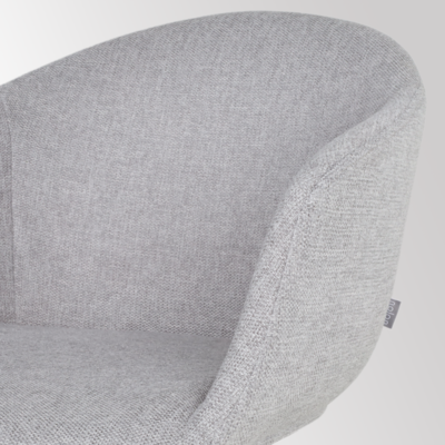 Nout-Otis bureaustoel wit onderstel - Gestoffeerde zitting met armleuningen